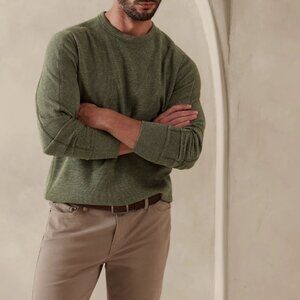 BANANA REPUBLIC Double Knit Crew Neck T-Shirt - CAMO GREEN #734159